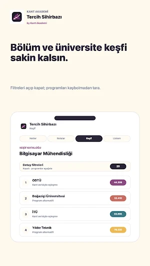 Tercih Sihirbazı Screenshot 2