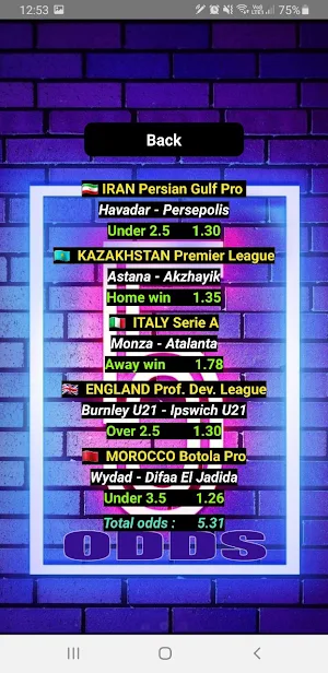 5 odds - VIP Betting tips Screenshot 1