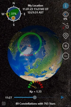 Aurora Forecast Rocketeer Screenshot 0