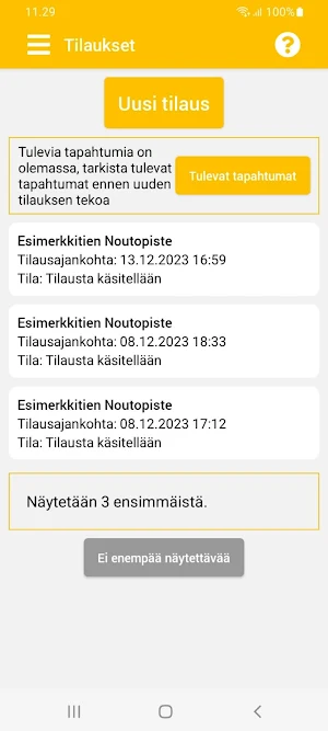 Kiinteistövarustamo Tilaus Screenshot 2