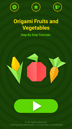 Origami Fruits & Vegetables Screenshot 1