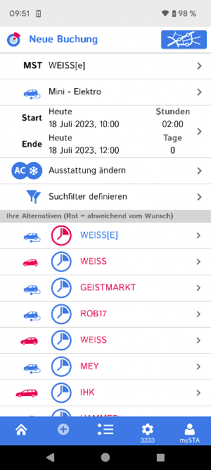 Stadtteilauto CarSharing Screenshot 3