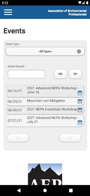 AEP Mobile App Screenshot 1