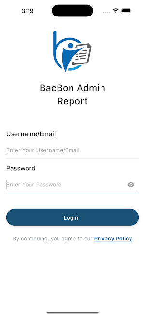 BacBon Admin Report Screenshot 0
