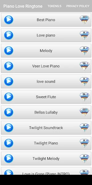 Piano Love Ringtone Screenshot 1
