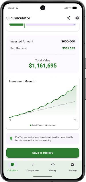 SIP Plan Calculator Screenshot 1