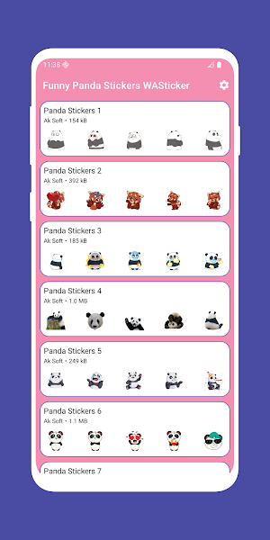 Funny Panda Stickers WASticker Screenshot 0