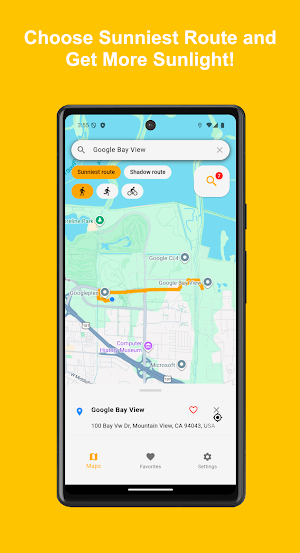 SolMaps: Sun & Shade Routes Screenshot 1