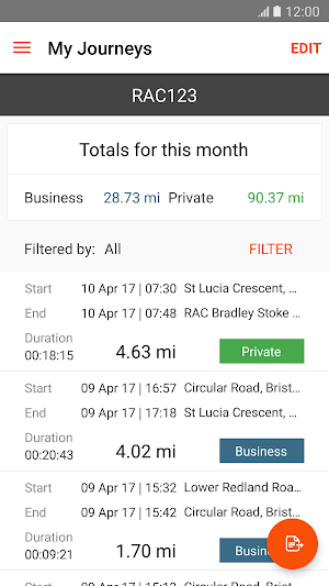 RAC Telematics Screenshot 3