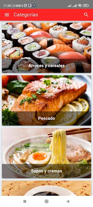 Recetas de Cocina Japonesa Screenshot 0
