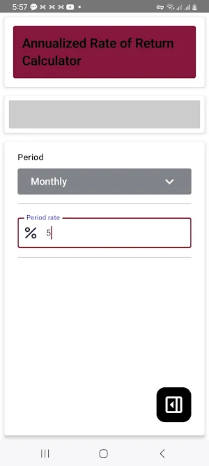 Annualized RoR Calculator Screenshot 3