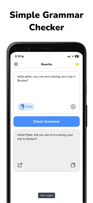 Rewrite: Grammar Check Screenshot 1