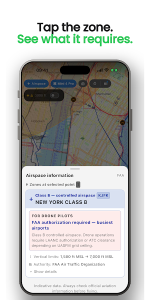 DroneKoll - Airspace and map Screenshot 1