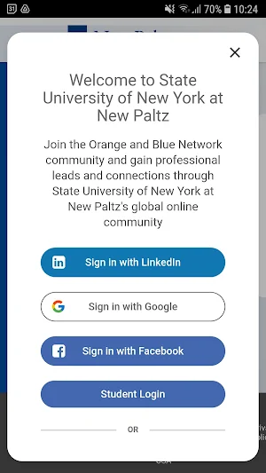 Orange and Blue Network Screenshot 1