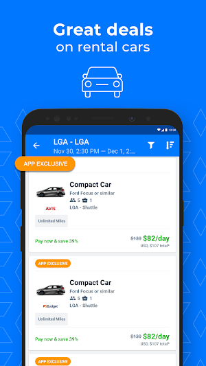 Priceline - Travel Deals on Hotels, Flights & Cars Screenshot 1