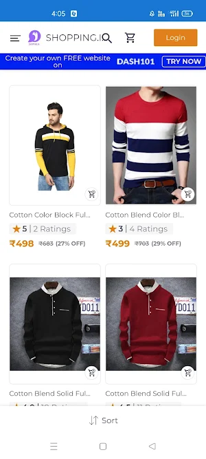 Online shopping app Screenshot 0