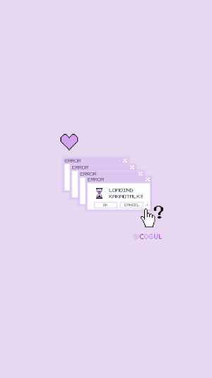 카카오톡 테마 - 에러창픽셀_라벤더 Screenshot 0