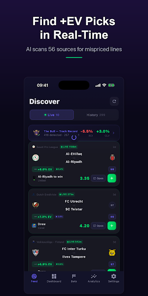 Bull Sports: Smart Bet Finder Screenshot 0