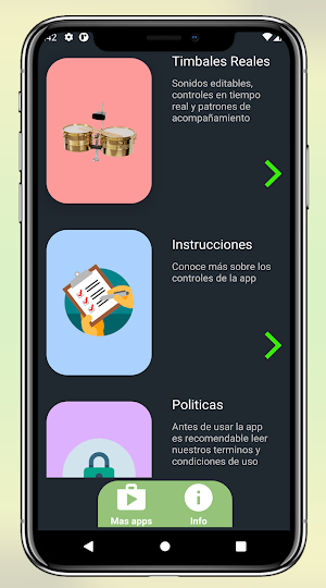 Timbales Reales App Screenshot 1