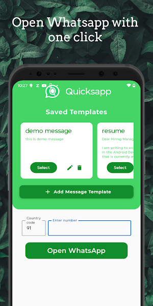 Quicksapp - chat without save Screenshot 0