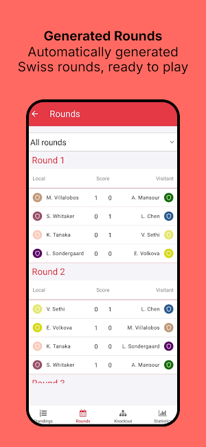 Swiss System Tournament Maker Screenshot 2