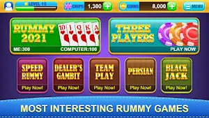 Rummy 2021 - Free Gin Rummy Offline Card Game Screenshot 0