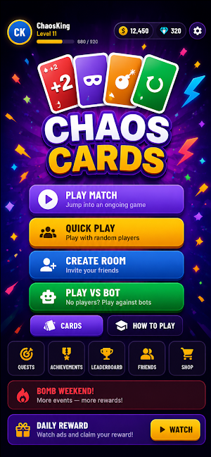 Chaos Cards: Online Card Game Screenshot 2