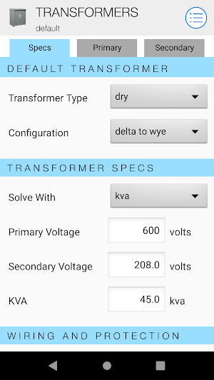 Electrical Calc USA Screenshot 3