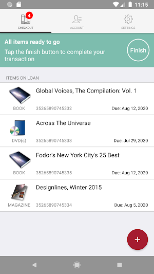 Maloney Library Self Checkout Screenshot 2