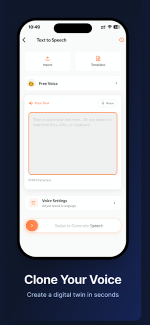 AI Voice Clone & TTS Maker Screenshot 1