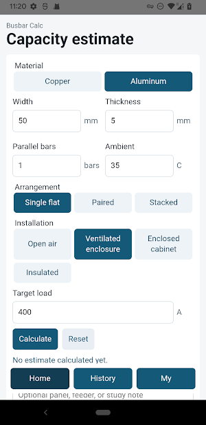 Busbar Calc Screenshot 0