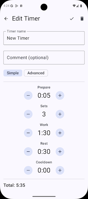 Interval Timer Screenshot 1