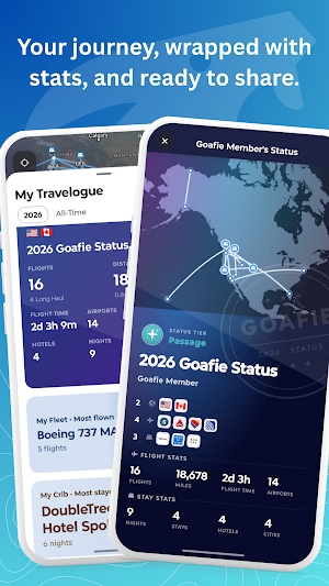 Goafie - Flight & Stay Tracker Screenshot 2