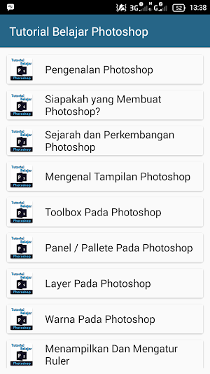 Tutorial Belajar Photoshop Screenshot 0
