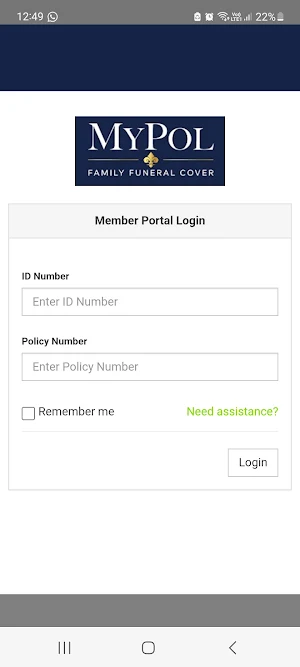 MyPol Member Portal Screenshot 1