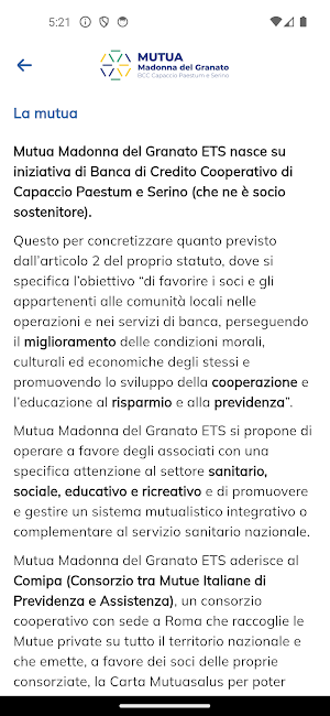 Mutua Madonna del Granato ETS Screenshot 0