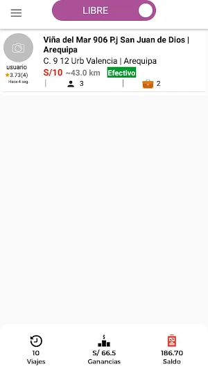 Taxi Online Ica conductor Screenshot 3