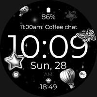 Digital Silver Watch Face