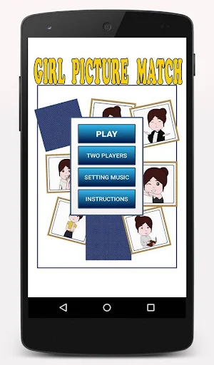 Girl Picture Match Game. Screenshot 1