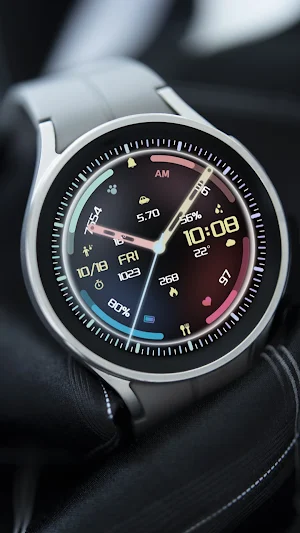 ZKin Watch Face Colorful Halo Screenshot 1