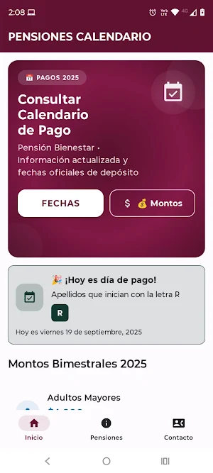 Bienestar Calendario de Pagos Screenshot 0