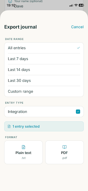 Therapy Tracker: Session Prep Screenshot 1