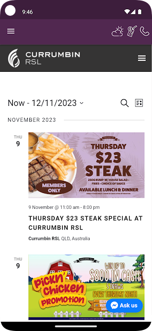 Currumbin RSL Screenshot 1