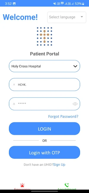 Holycross Patient Portal Screenshot 0