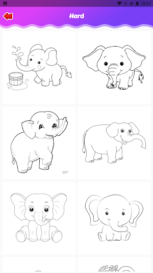 Cute Elephant Coloring Pages Screenshot 2