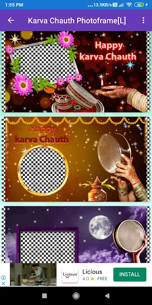 Happy Karwa Chauth: Greetings, Photo Frames, GIF Screenshot 2