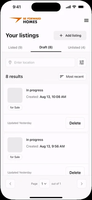 BF Homes - Agent Portal Screenshot 3