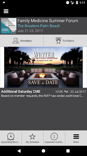 FAFP CME Programs and Meetings Screenshot 0