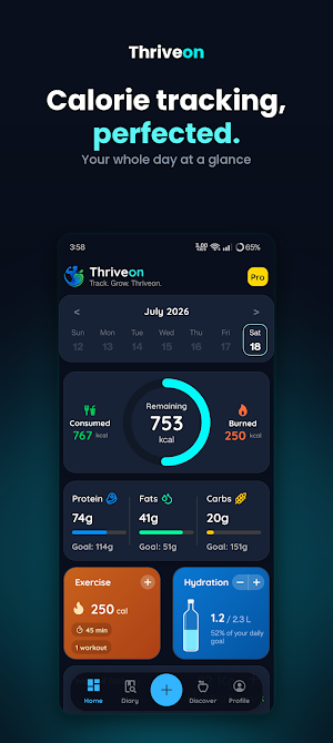 ThriveOn: Calorie Tracker Screenshot 0