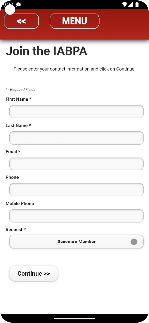 IABPA Mobile App Screenshot 1